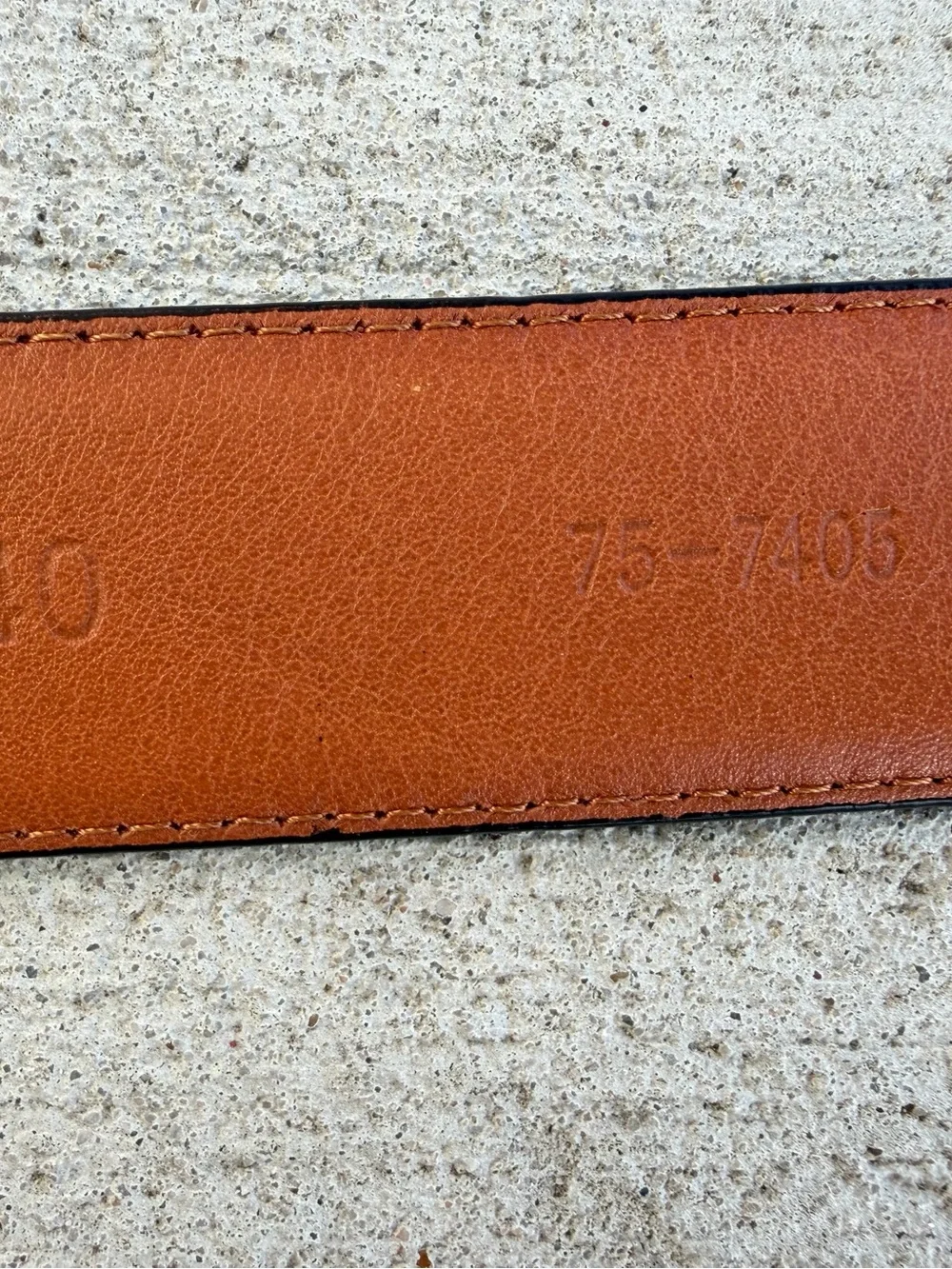 Johnston & Murphy Genuine Leather Brown Brogue Dress Belt Size 40